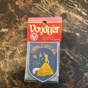 vintage Voyager brand souvenir patch for South Carolina